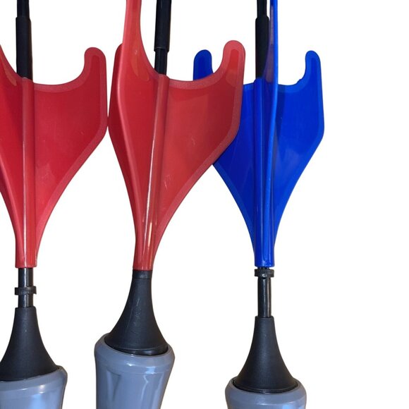 Lawn Darts Set Of 4 In Blue & Red With Weighted Tips For Outdoor Games - Picture 2 of 14